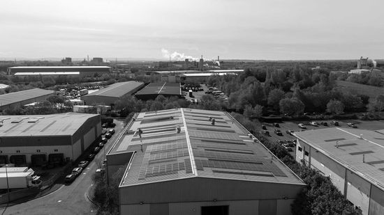 Solar panels of RHF Fans roof