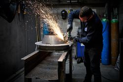 welding of factory floor